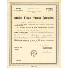 Certificat d'études primaires élémentaires. 