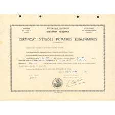Certificat d'études primaires élémentaires. 