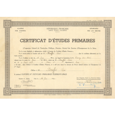 Certificat d'études primaires. 
