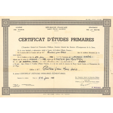 Certificat d'études primaires. 