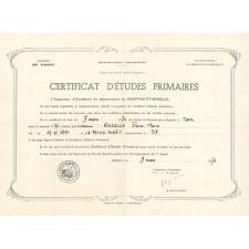 Certificat d'études primaires.