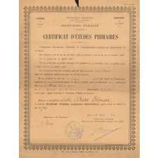 Certificat d'études primaires. 
