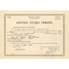 Certificat d'études primaires. 