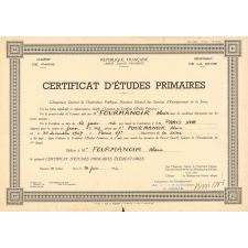 Certificat d'études primaires.