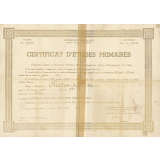 Certificat d'études primaires. 