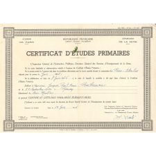 Certificat d'études primaires. 