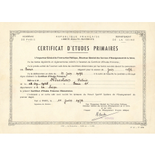 Certificat d'études primaires.