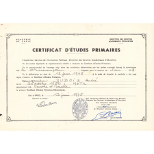 Certificat d'études primaires. 