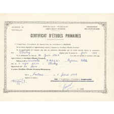 Certificat d'études primaires.