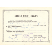 Certificat d'études primaires.