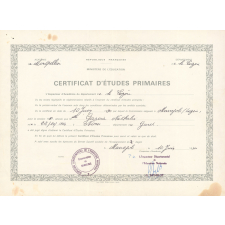 Certificat d'études primaires. 