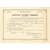 Certificat d'études primaires. 