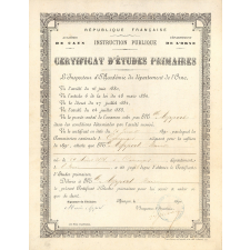 Certificat d'études primaires.