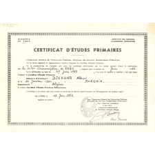 Certificat d'études primaires. 