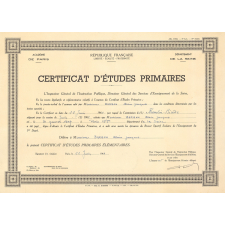 Certificat d'études primaires.