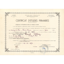 Certificat d'études primaires. 