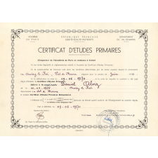Certificat d'études primaires. 
