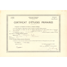 Certificat d'études primaires. 