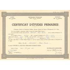 Certificat d'études primaires.