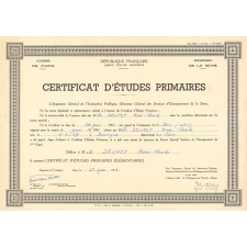 Certificat d'études primaires. 