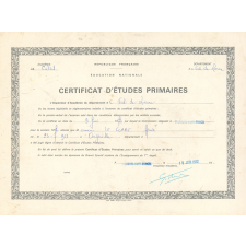 Certificat d'études primaires.