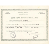 Certificat d'études primaires. 