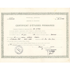 Certificat d'études primaires.