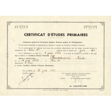 Certificat d'études primaires. 