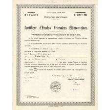 Certificat d'études primaires élémentaires. 