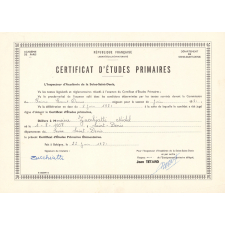 Certificat d'études primaires.