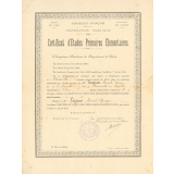 Certificat d'études primaires élémentaires. 