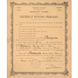 Certificat d'études primaires. 