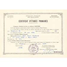 Diplômes de Certificat d'études primaires. 