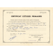 Diplômes de Certificat d'études primaires. 