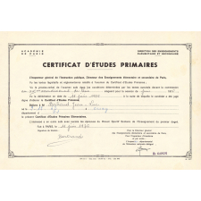 Diplômes de Certificat d'études primaires. 