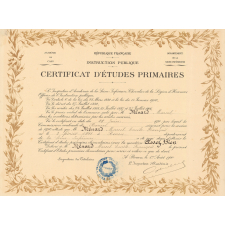 Certificat d'études primaires. 