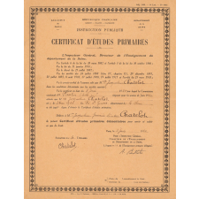 Certificat d'études primaires.