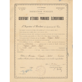 Certificat d'études primaires élémentaires. Etat français. Académie de Toulouse. Département du Tarn.