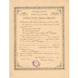 Certificat d'études primaires élémentaires. République française. Instruction publique. Académie de Paris. Département de Seine-et-Oise
