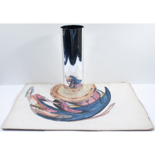 Planche d'anamorphose : homme cherchant à embrasser une femme