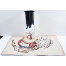 Planche d'anamorphose :  homme touchant la poitrine d'une femme