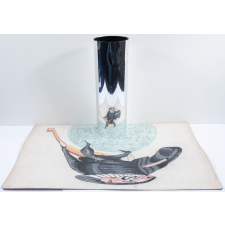Planche d'anamorphose :  musicien