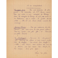 Journal scolaire Freinet. De la cité des roses. N°2, février, 1946.