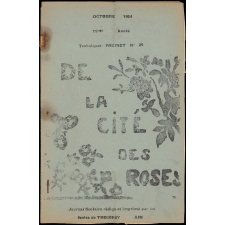 Journal scolaire Freinet. De la cité des roses. N°25, octobre, 1954.