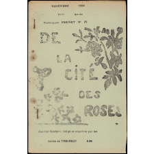 Journal scolaire Freinet. De la cité des roses. N°25, novembre, 1954.