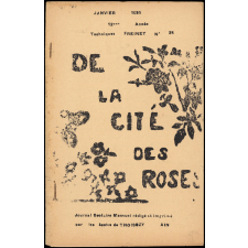 Journal scolaire Freinet. De la cité des roses. janvier, 1955.