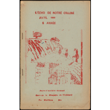 Journal scolaire Freinet. L'écho de notre colline. Avril, 1953.