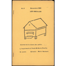 Journal scolaire Freinet. Les abeilles. N°2, novembre, 1954.