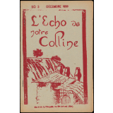 Journal scolaire Freinet. L'écho de notre colline. N°3, décembre, 1950.