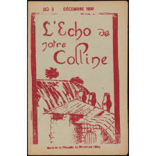 Journal scolaire Freinet. L'écho de notre colline. N°3, décembre, 1950.